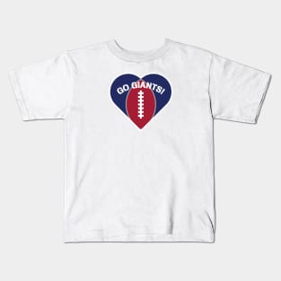 Heart Shaped New York Giants Kids T-Shirt